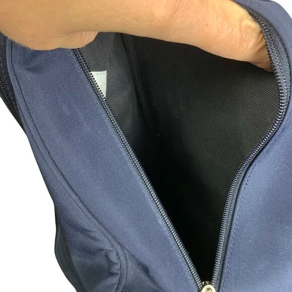 Liz Claibourn's Villager Black Fabric Triangle Sling Bag - Picture 4 of 7